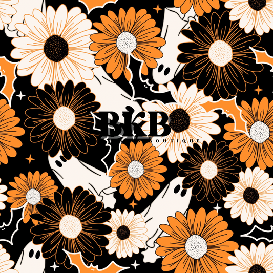 Orange floral ghost