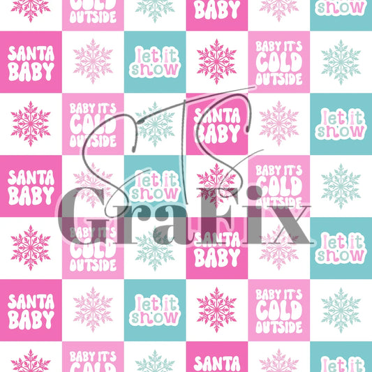 Santa baby checkers Christmas