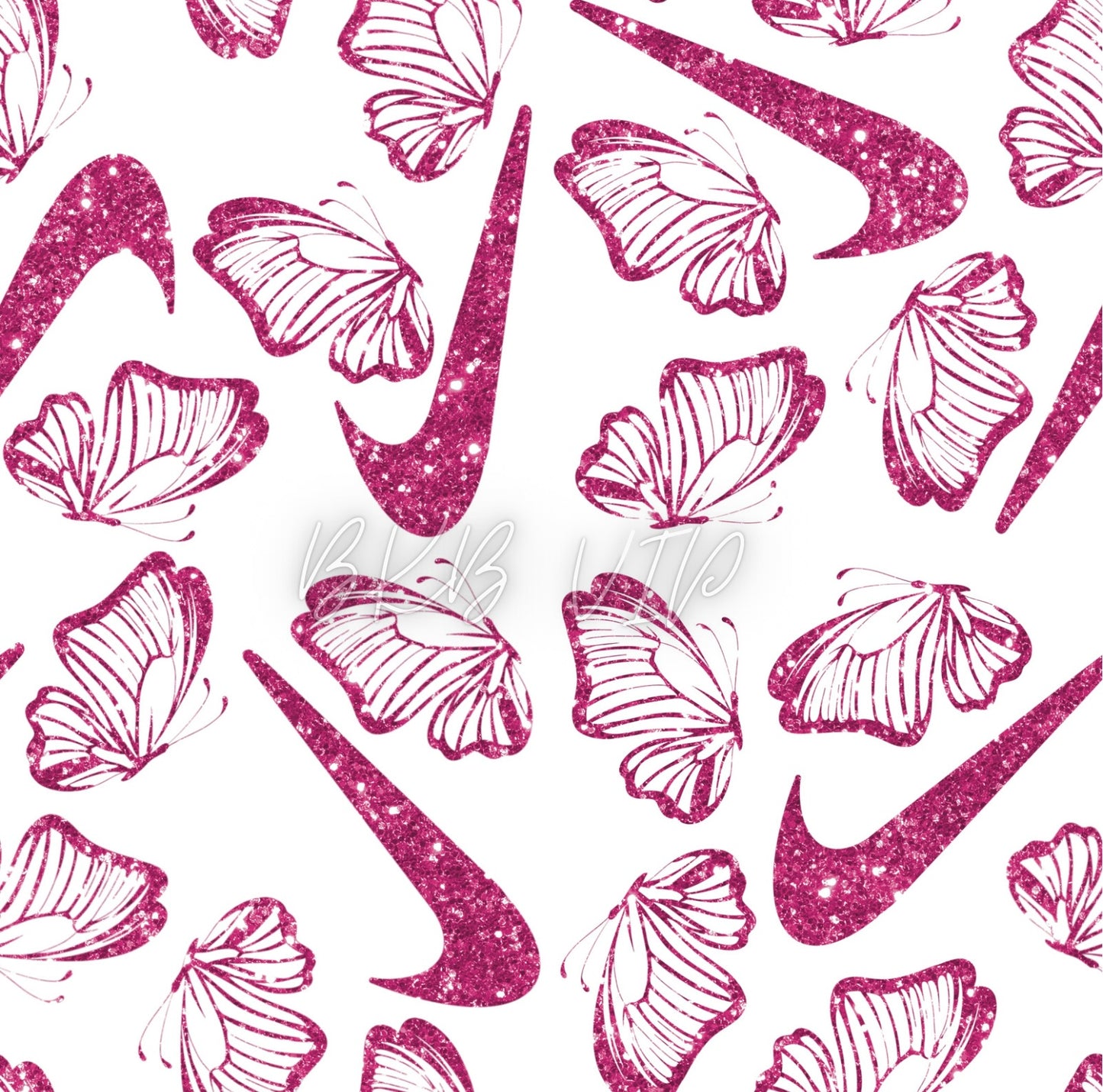 Pink sparkle butterfly NLS