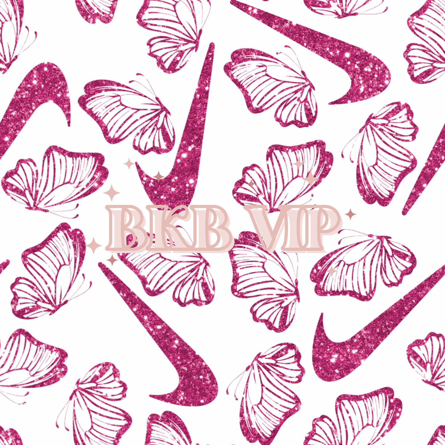Pink sparkle butterfly swoosh (nikeOP)