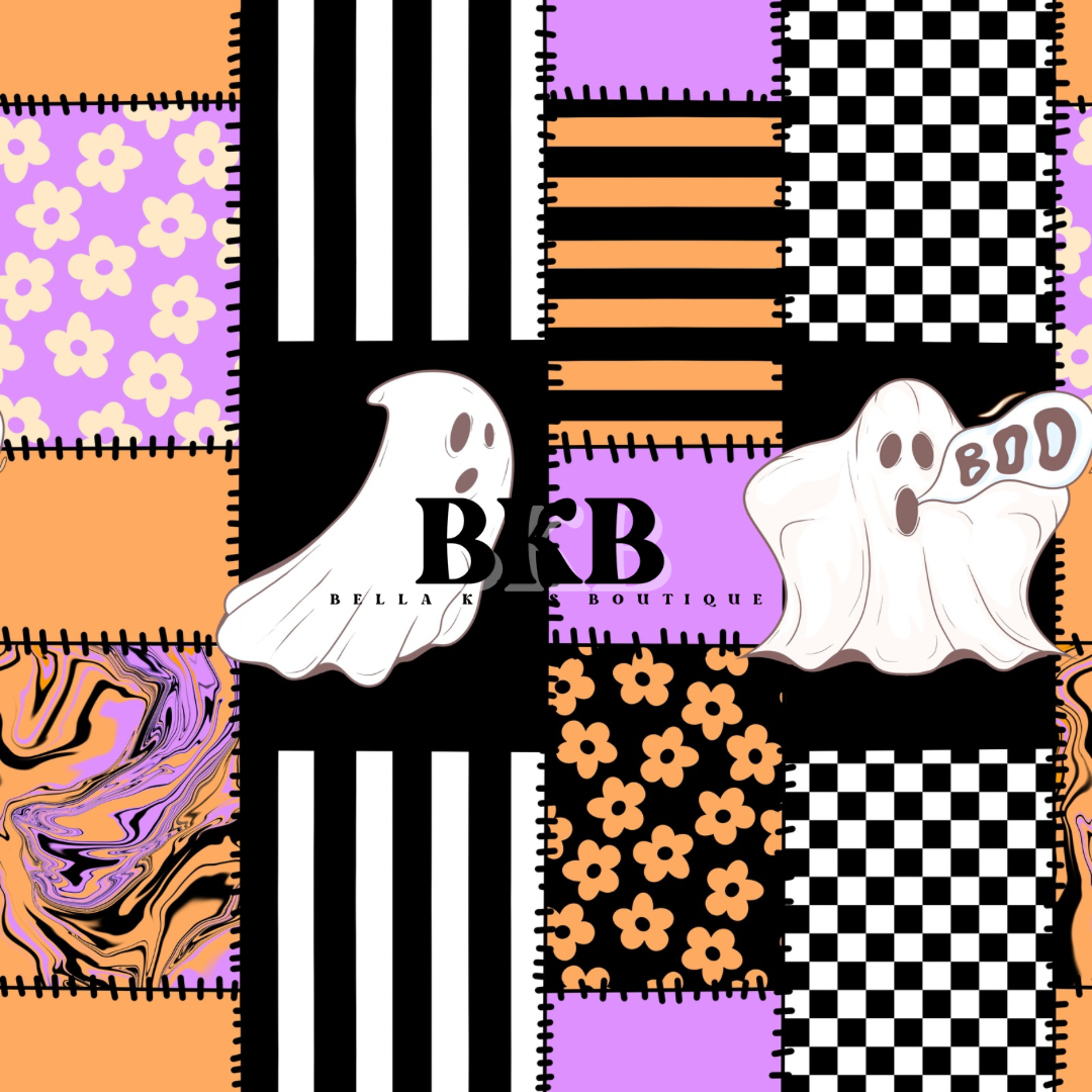Checkered & floral ghost patchwork