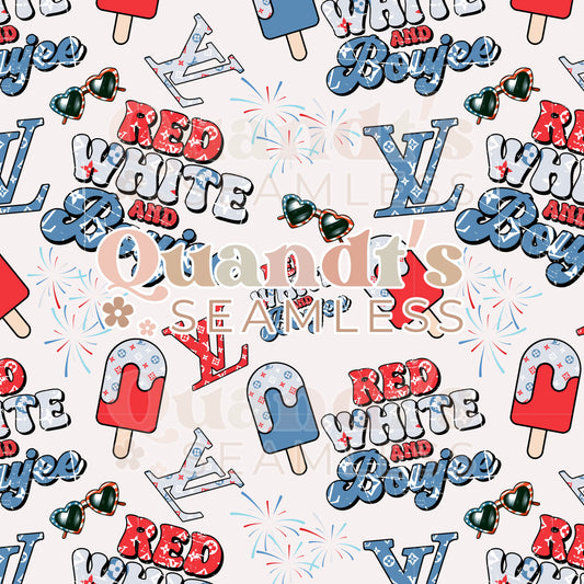 Red white and Boujee Popsicles