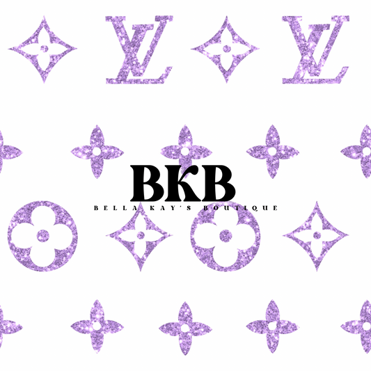 White w sparkle purple