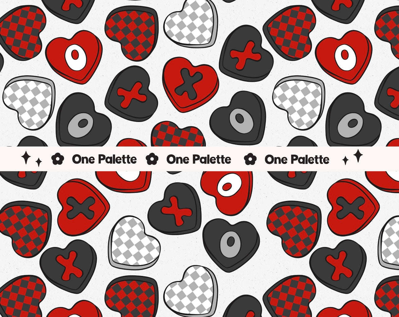 Boy checkered hearts