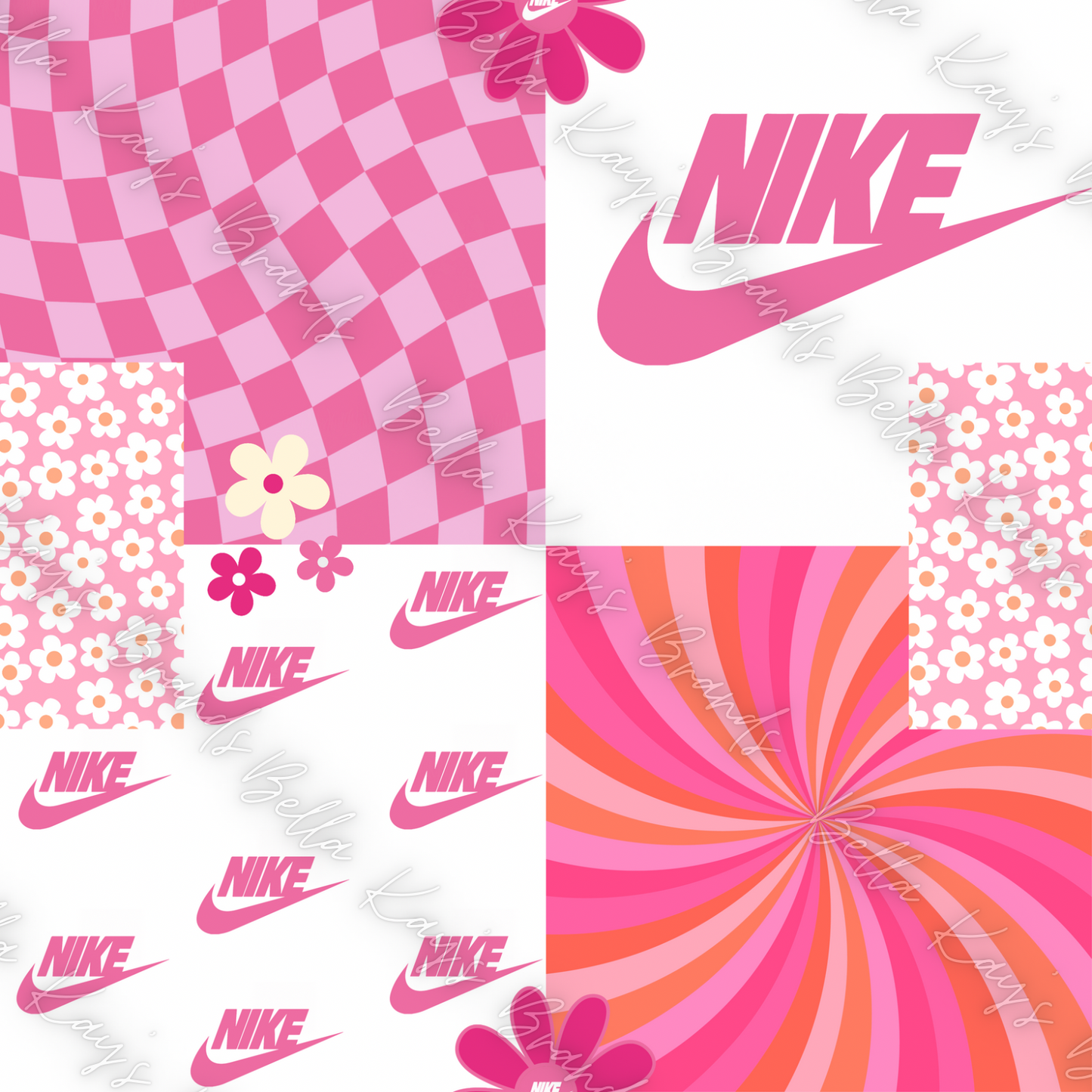 Pink Swoosh patchwork  SEAMLESS FILE BKBS