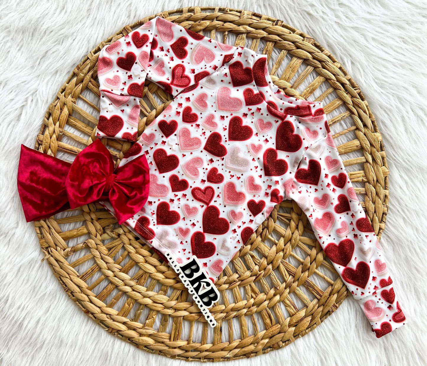 Long sleeved 3D heart shirt