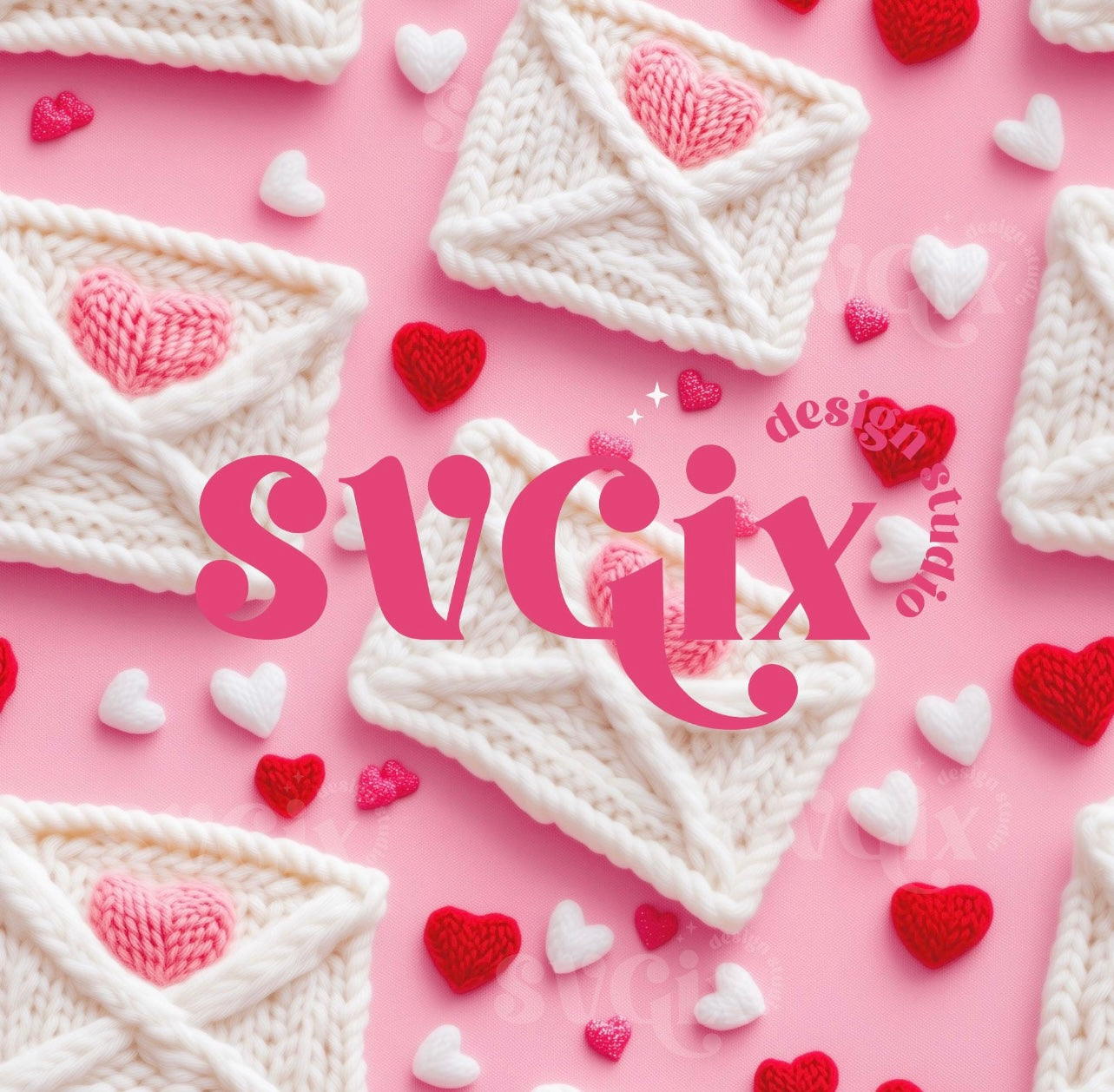 Pink & white 3d love letters