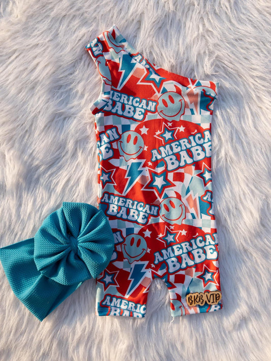 FOJ Off the shoulder American babe romper