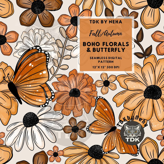 Fall butterfly floral