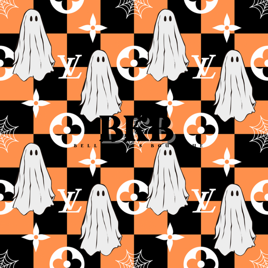 Black & orange￼ checkered lvghost