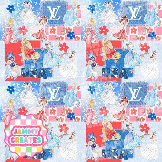 Fourth of July boujee princess patchwork