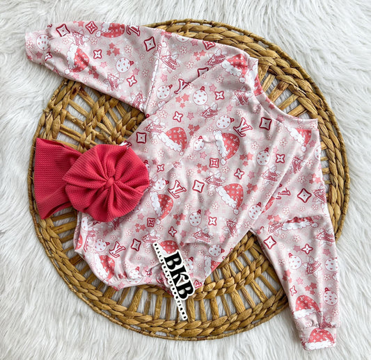 Pinklv Christmas LONG SLEEVE ROMPER