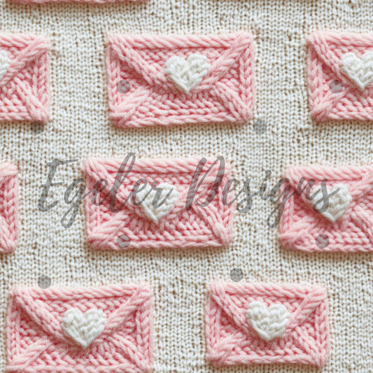 Pink & white 3d envelope