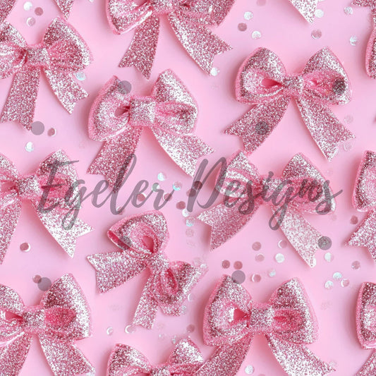 Pink sparkle 3d bows