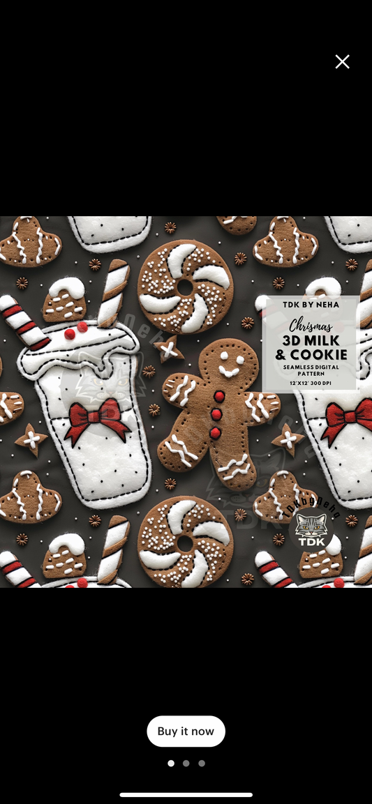 Milk & gingerbread 3-D Christmas