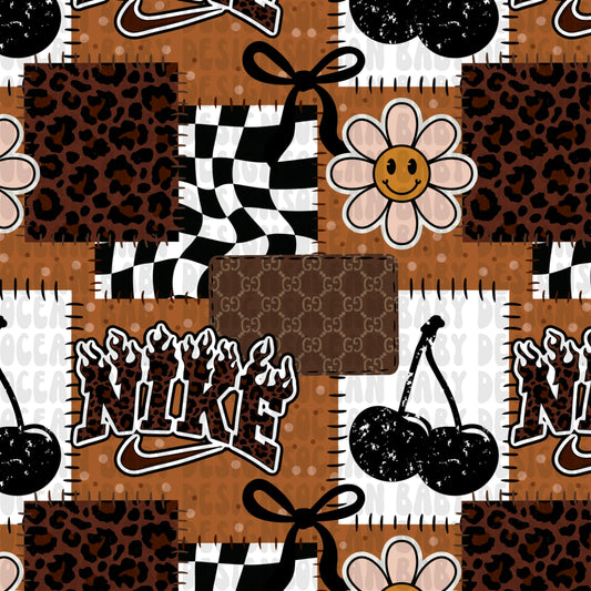 Gucci&nike brown flower patchwork