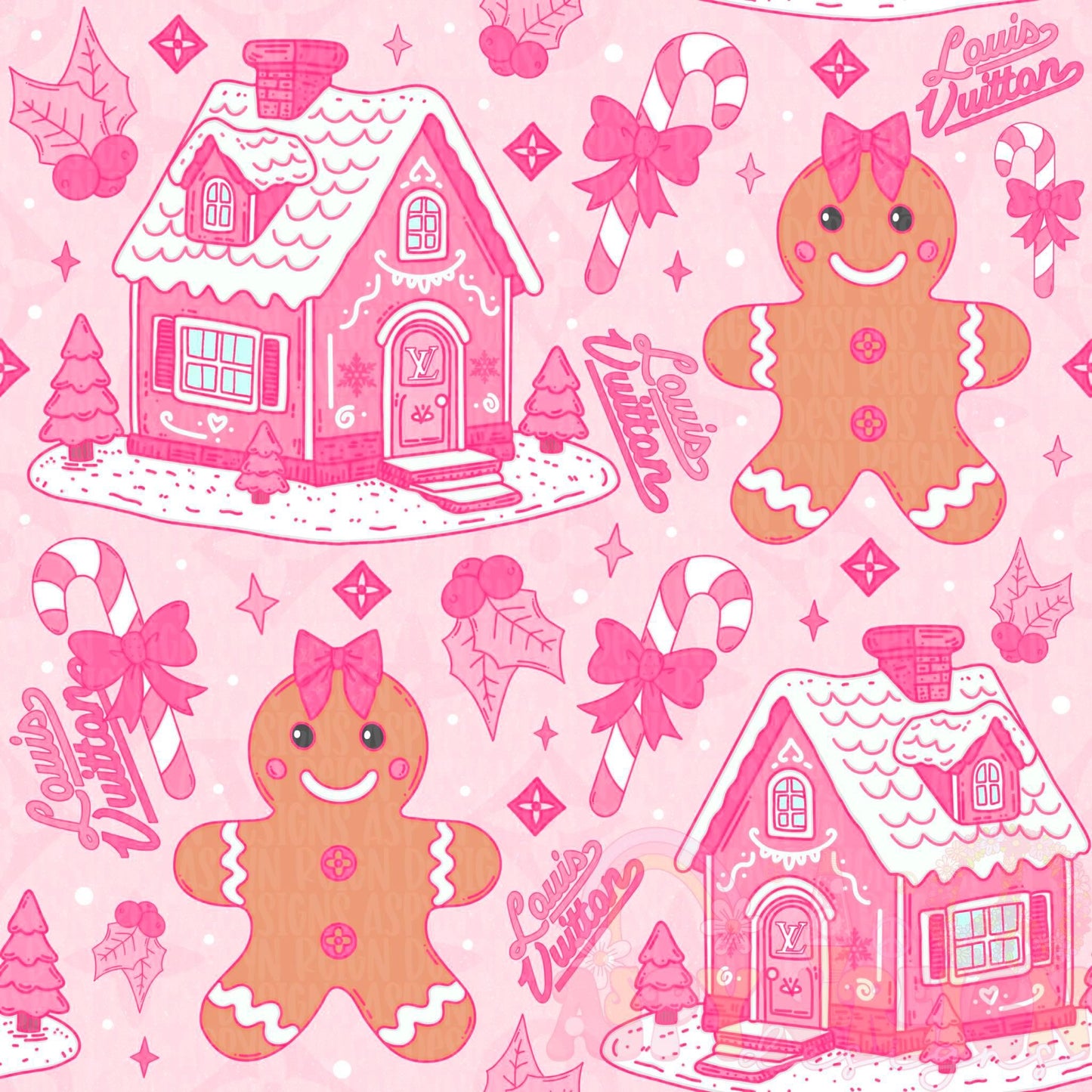 Pink gingerbread Christmaslv