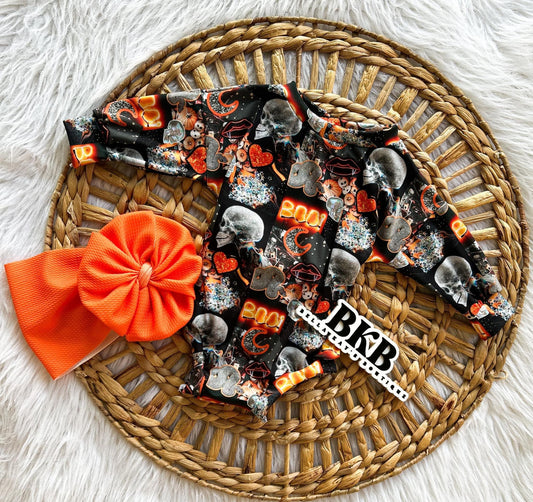 3-6 boo sweater romper