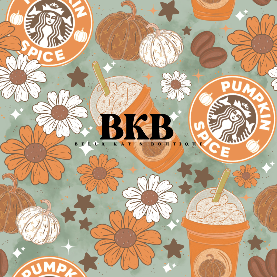 Pumpkin spicestarbucks Long sleeve romper