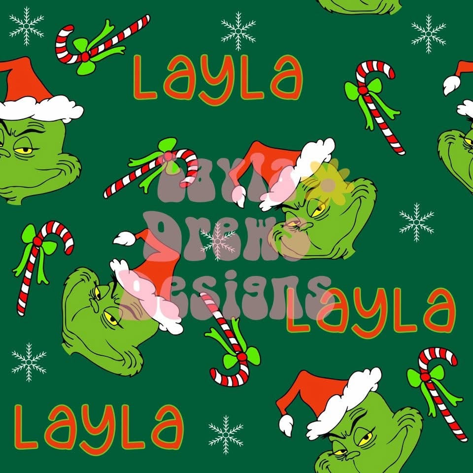 Adult CUSTOM NAME Christmas grinchncandy