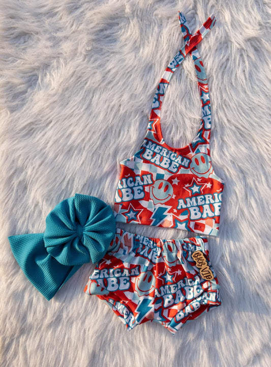 FOJ American babe Halter Top & shorties