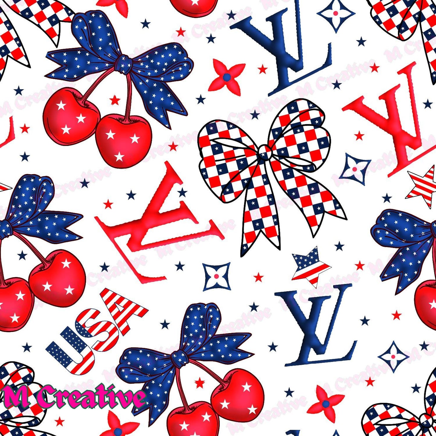 White with American flag cherrieslv