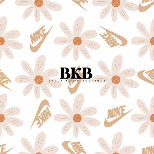 Tan floral swoosh  juniper jumper