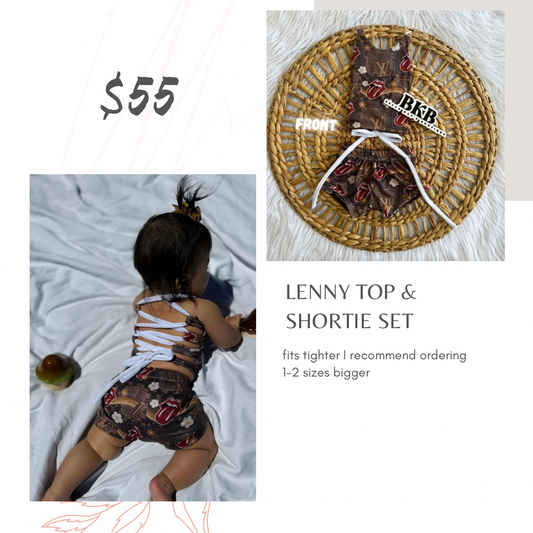 Custom Lenny top & shorties set