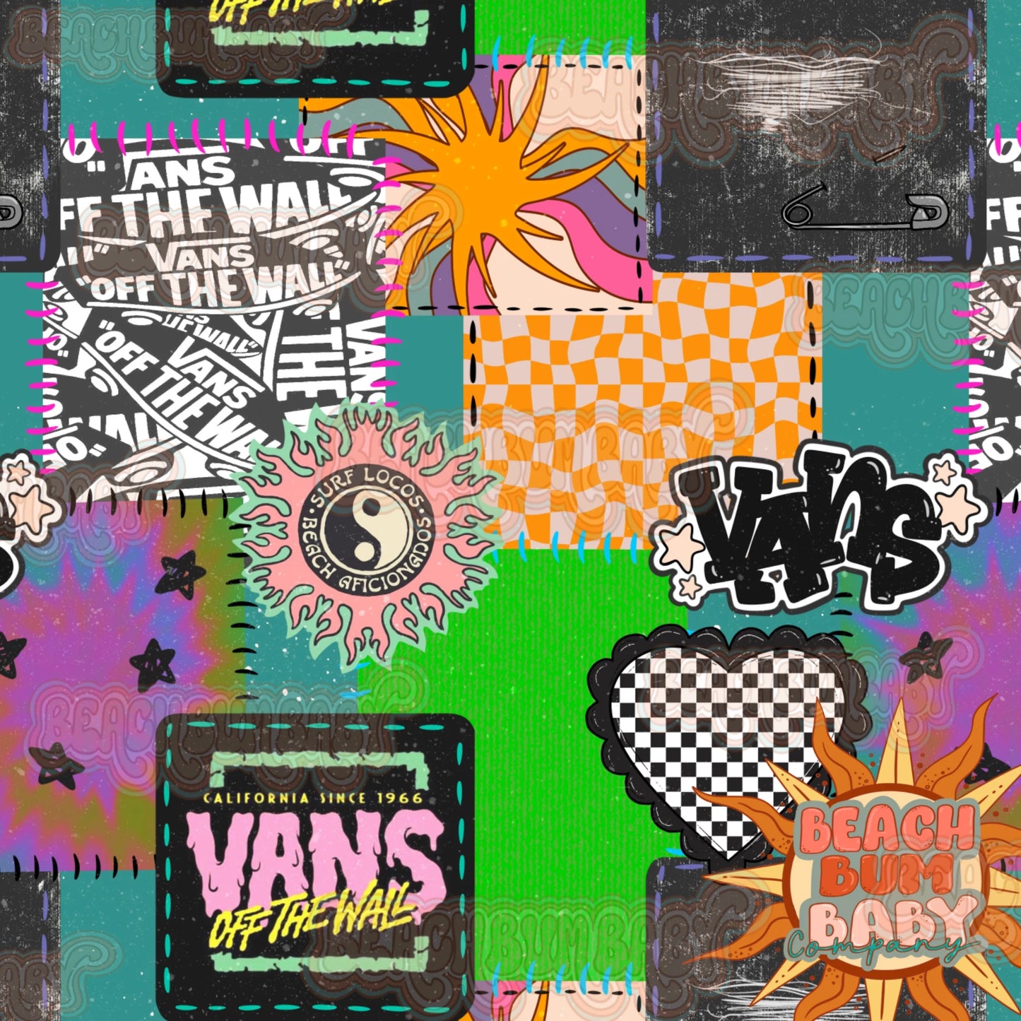 Neon vanspatchwork