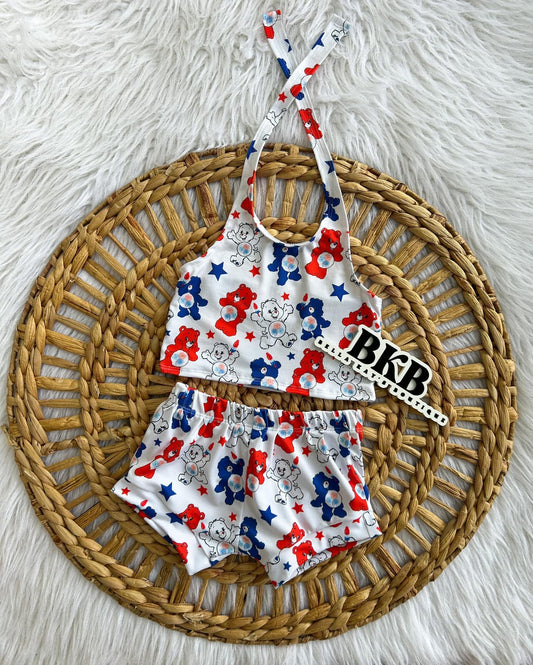 FOJ carebear Halter Top & shorties