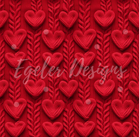 3d red hearts
