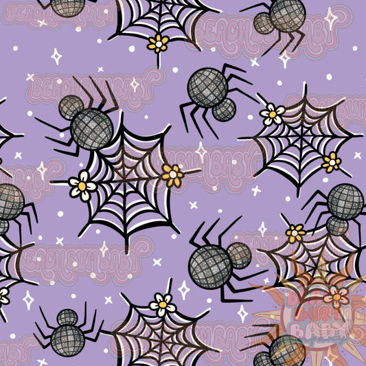 Purple spider & web