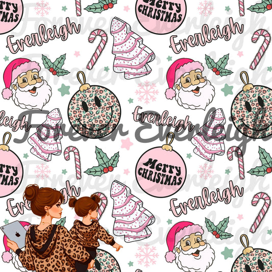 CUSTOM NAME Christmas girly