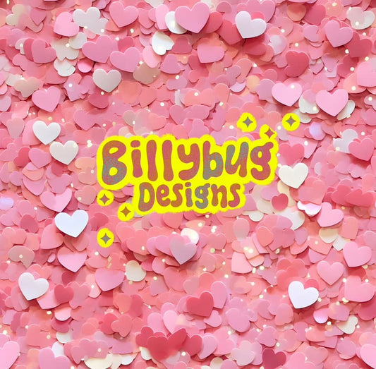 Glitter hearts