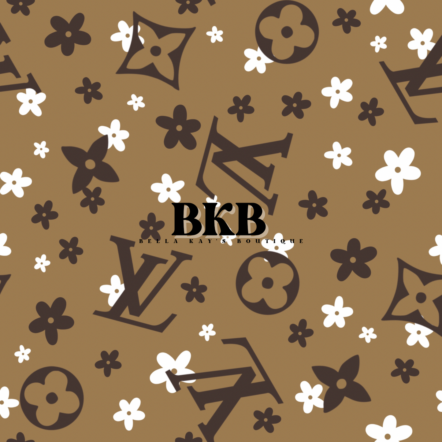 Brown & white floral LVLS