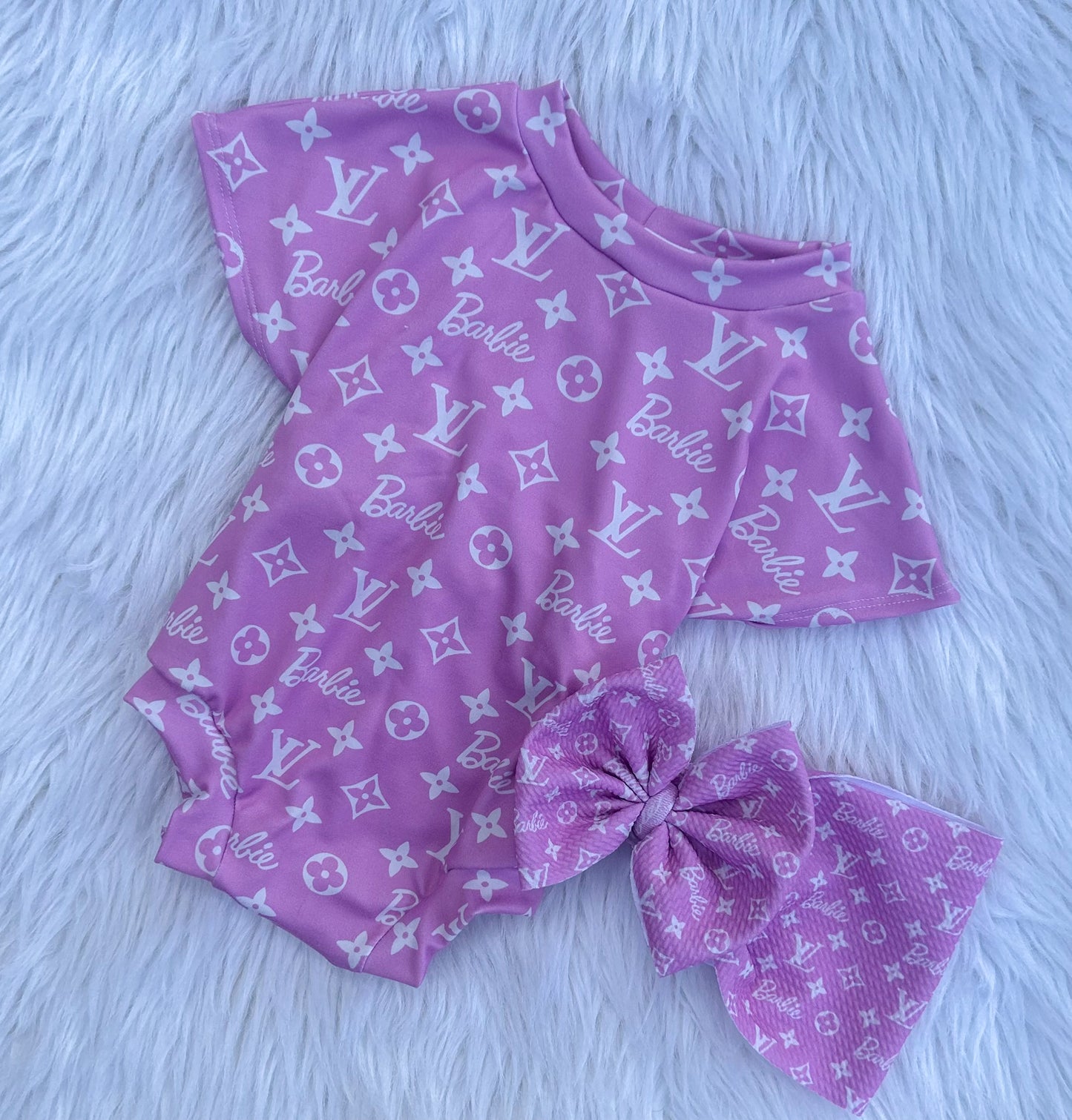 Lavender BarbieLV TEE ROMPER