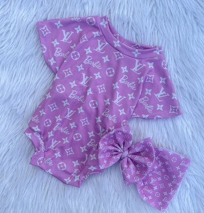 Lavender BarbieLV TEE ROMPER