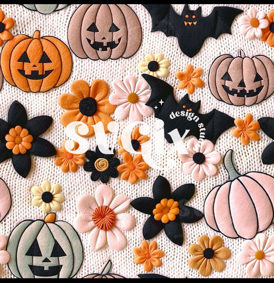Pumpkins Flowers & bats