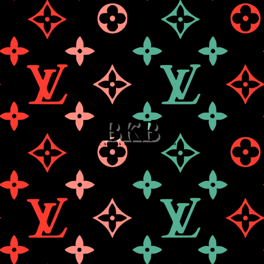 Black w greenred ombréLV Christmas CLSPO