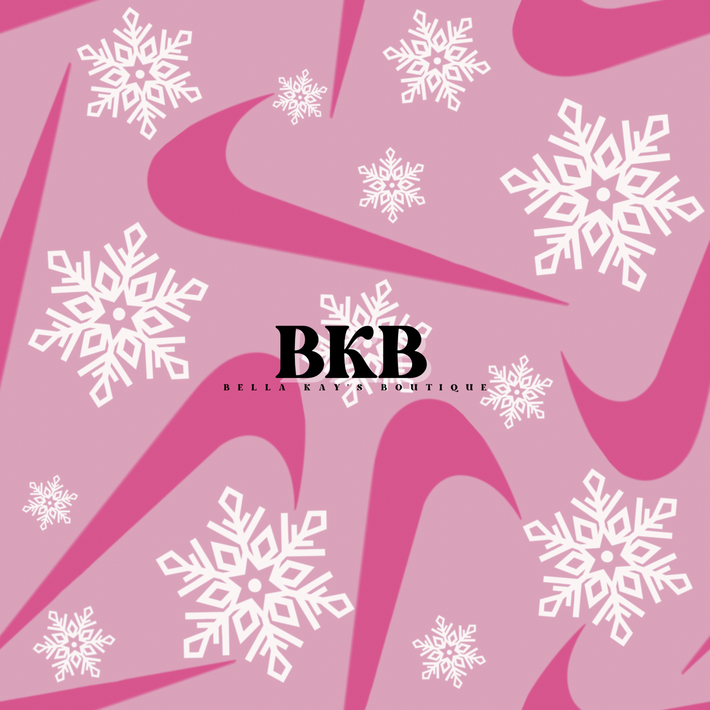 Snowflake swoosh inspired pink Christmas CLSPO