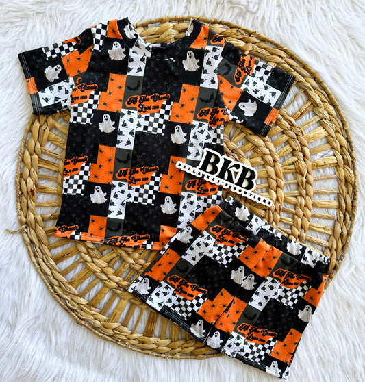 Boy t shirt & boy short set all the ghouls love me