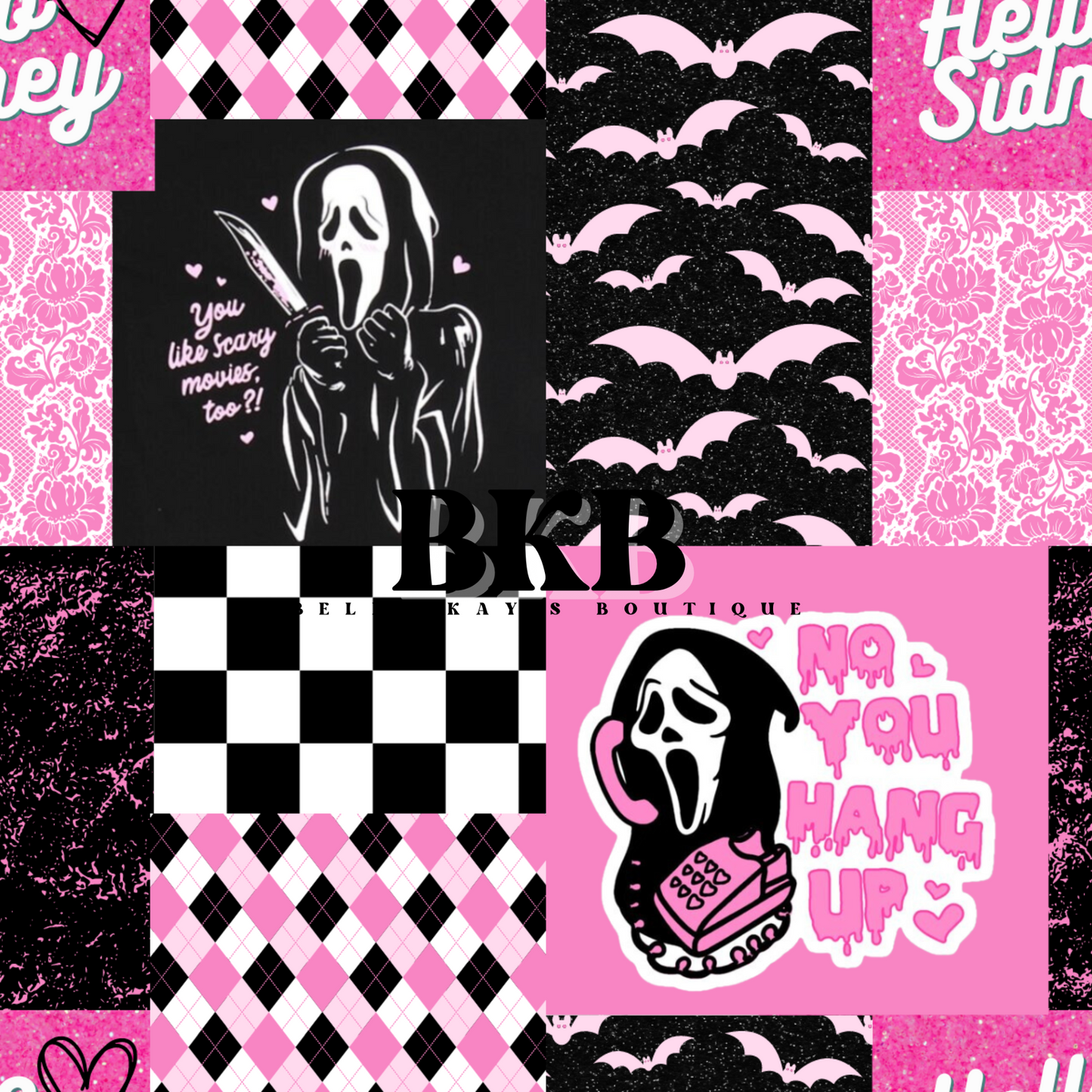 Pink scream patchwork