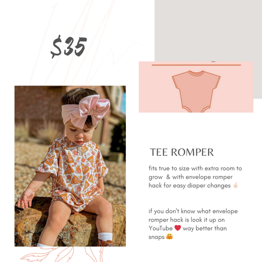 Custom tee romper